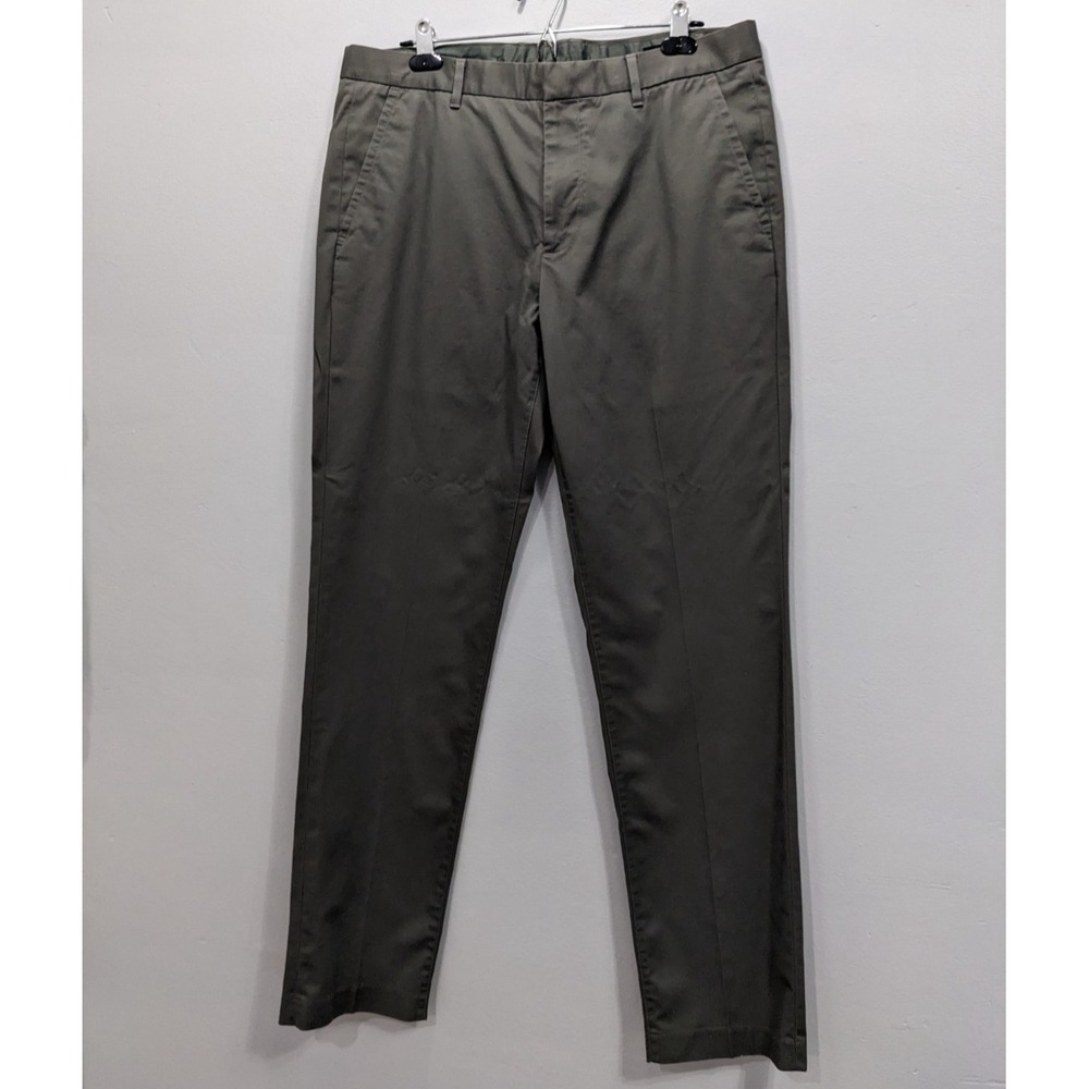 Bonobos Weekday Friday Slim Straight Pants Men 36 x 34 Green-Gray Classic Chinos